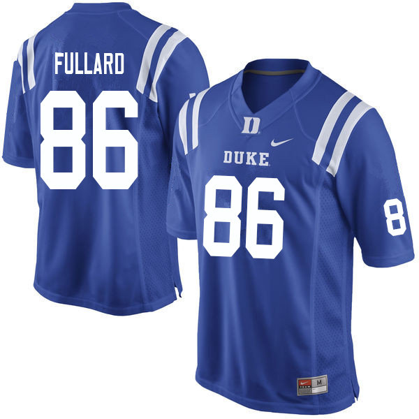Men #86 DJ Fullard Duke Blue Devils College Football Jerseys Sale-Blue